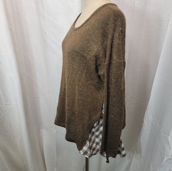 A'reve by Anthropologie Long Sleeves Brown top - Picture 2 of 5
